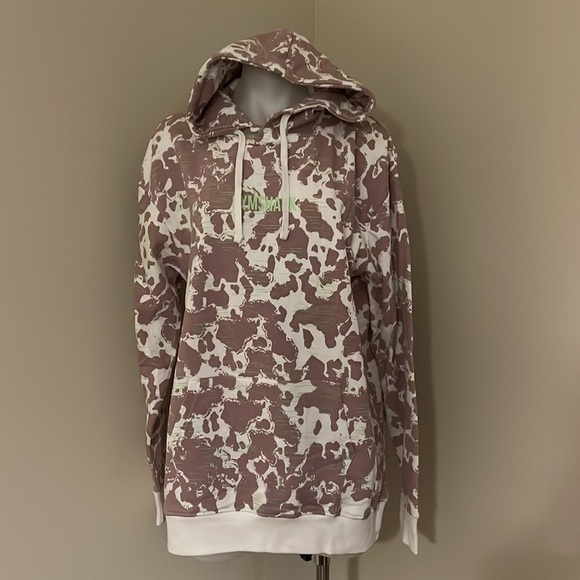 (NWOT) Gymshark Camo Graphic Oversized White/ Purple Hoodie, Medium - Picture 7 of 15